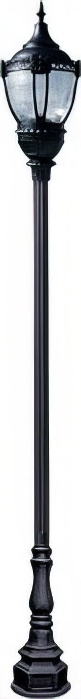 Dabmar Lighting GM8951-L80-30K-B black post light & pole