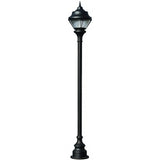 Dabmar Lighting GM9001-L18-30K-B black post light & pole