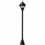 Dabmar Lighting GM9001-L30-30K-B black post light & pole