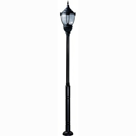Dabmar Lighting GM9101-L54-40K-B black post light & pole