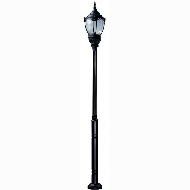 Dabmar Lighting GM9101-LB100-50K-B black post light & pole