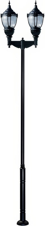 Dabmar Lighting GM9102-L160-50K-B black post light & pole