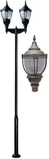 Dabmar Lighting GM9102-L160-50K-BZ bronze post light & pole
