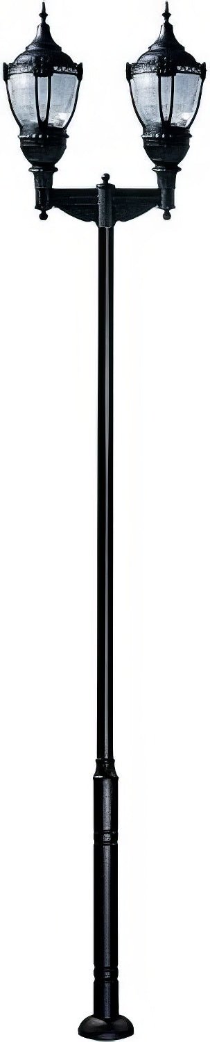 Dabmar Lighting GM9102-LB200-50K-B black post light & pole