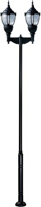 Dabmar Lighting GM9102-LB200-50K-B black post light & pole