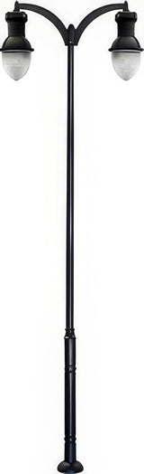 Dabmar Lighting GM9272-L126-50K-B black post light & pole