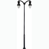 Dabmar Lighting GM9272-L160-30K-B black post light & pole