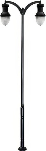 Dabmar Lighting GM9272-L160-50K-B black post light & pole