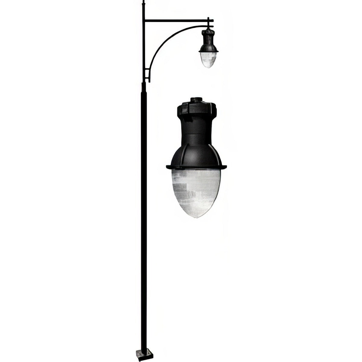 Dabmar Lighting GM9293-B-MT-MT Drop Light Post Light Fixture 400 Watt Metal Halide/Mogul Base Multi-Tap Black