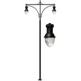 Dabmar Lighting GM9296-B-MT-MT Drop Light Post Light Fixture 2 X 400 Watt High Pressure Sodium/Mogul Base Multi-Tap Black