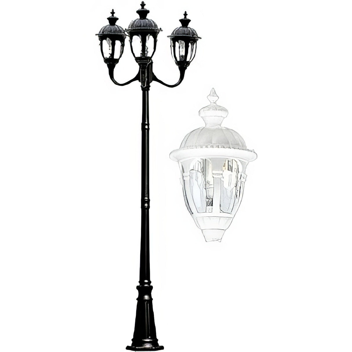 Dabmar Lighting GM9303-W white post fixture