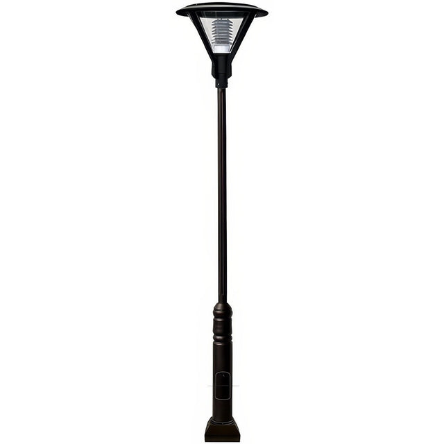 Dabmar Lighting GM9501-L18-65K-B black post light & pole
