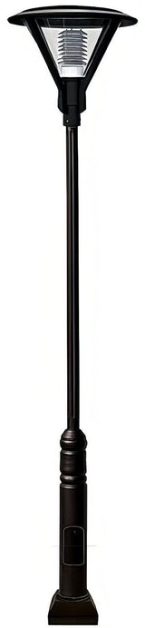Dabmar Lighting GM9501-L20-30K-B black post light & pole