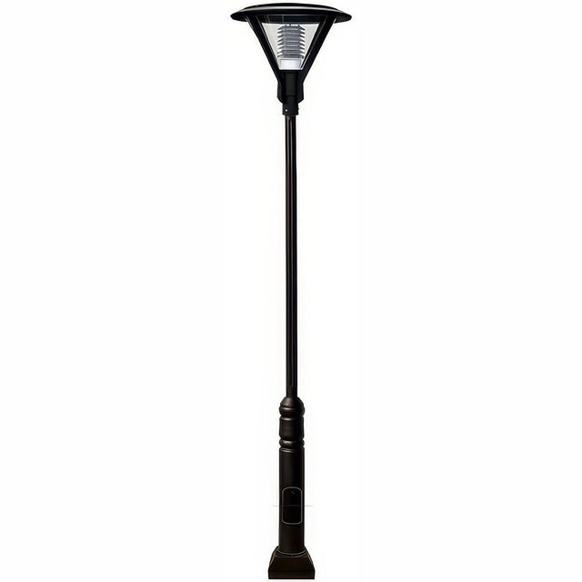 Dabmar Lighting GM9501-L30-65K-B black post light & pole
