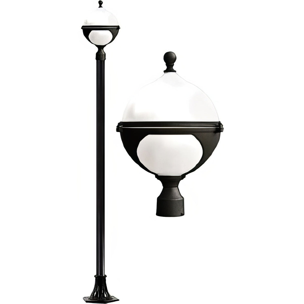 Dabmar Lighting GM9715-B Natalie Post Light Fixture 3 X 13 Watt DL-S13-GU24 120 Volts Black