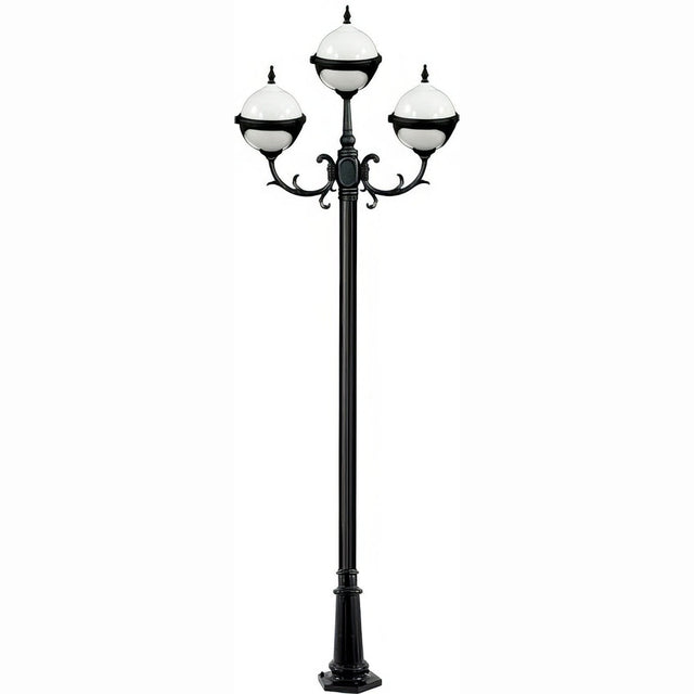 Dabmar Lighting GM9723-L18-30K-B black post light & pole