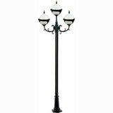Dabmar Lighting GM9723-L18-60K-B black post light & pole