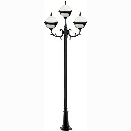 Dabmar Lighting GM9723-L18-60K-B black post light & pole