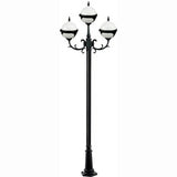 Dabmar Lighting GM9723-L27-40K-B black post light & pole