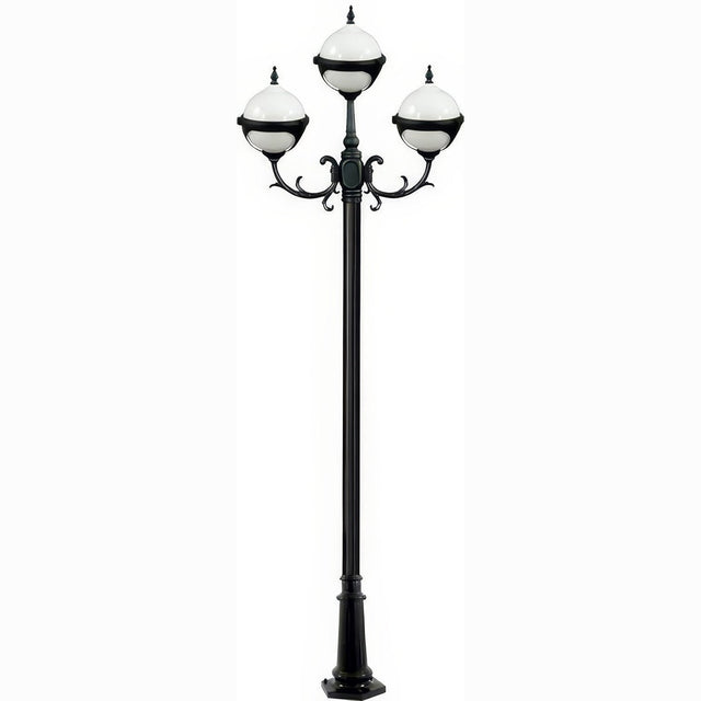 Dabmar Lighting GM9723-L54-30K-B black post light & pole