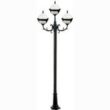 Dabmar Lighting GM9723-L54-65K-B black post light & pole