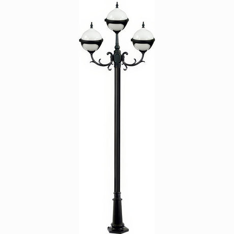 Dabmar Lighting GM9723-L54-65K-B black post light & pole