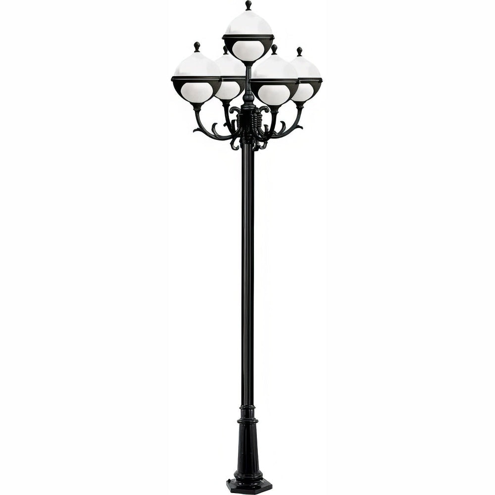 Dabmar Lighting GM9725-L45-27K-B black post light & pole