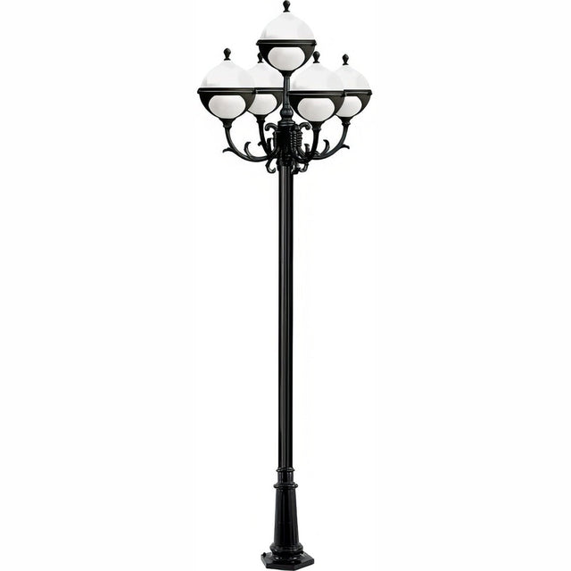 Dabmar Lighting GM9725-L45-27K-B black post light & pole