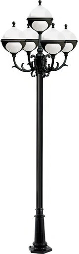 Dabmar Lighting GM9725-L90-30K-B black post light & pole