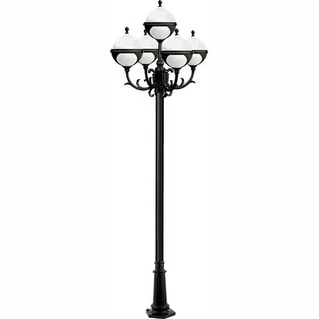 Dabmar Lighting GM9725-L90-65K-B black post light & pole