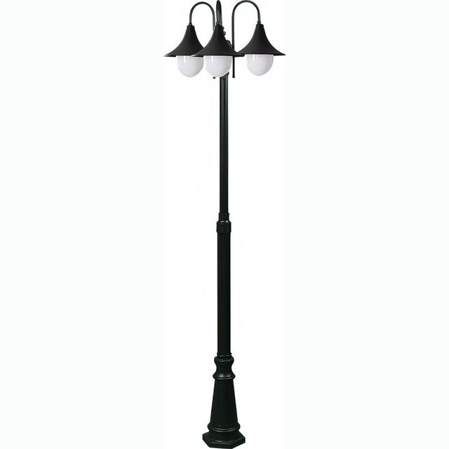 Dabmar Lighting GM9903-L18-30K-B black post light & pole