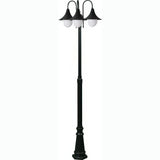 Dabmar Lighting GM9903-L18-60K-B black post light & pole
