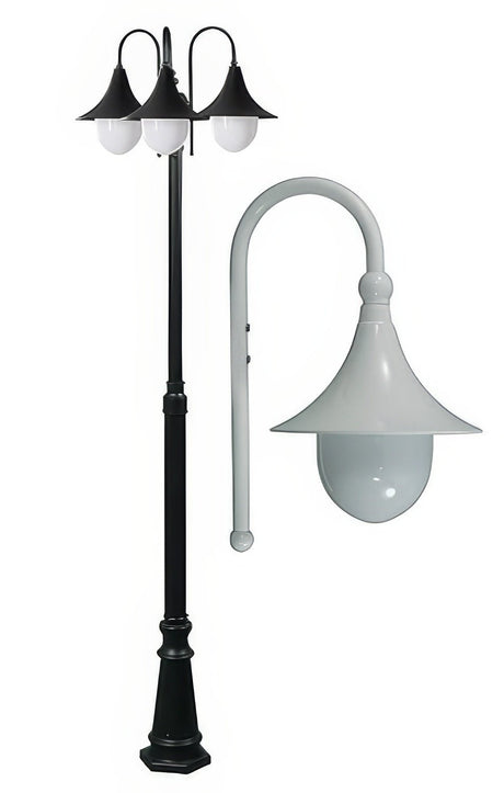 Dabmar Lighting GM9903-L27-40K-W white post light & pole