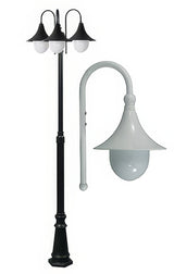 Dabmar Lighting GM9903-L54-30K-W white post light & pole