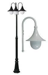 Dabmar Lighting GM9903-L54-65K-W white post light & pole