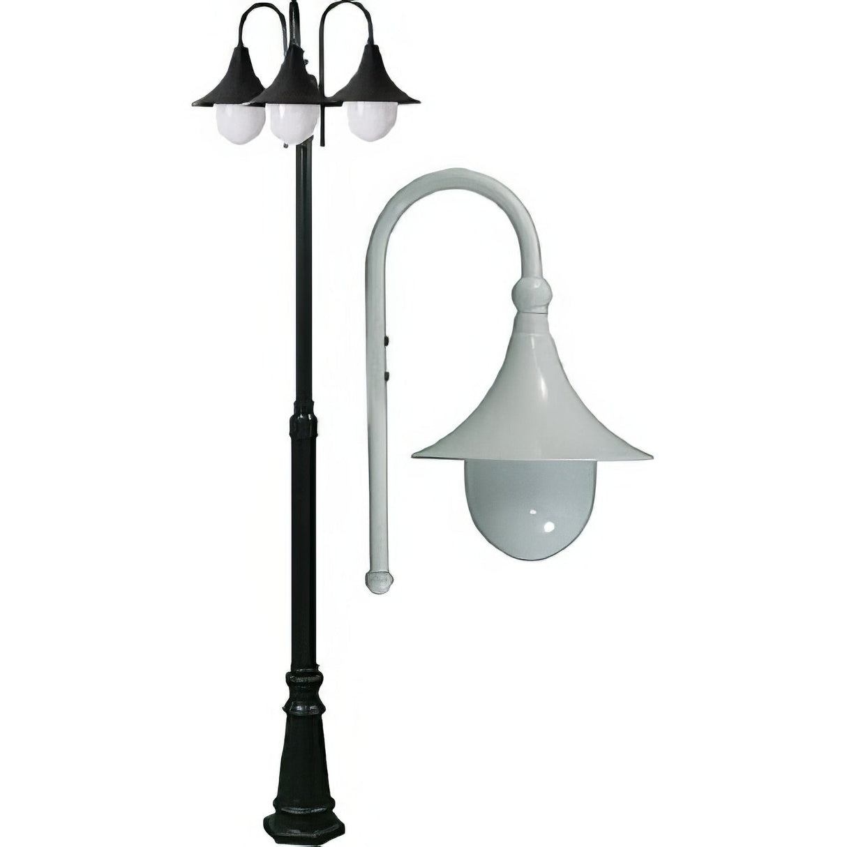 Dabmar Lighting GM9911-W white post light fixture