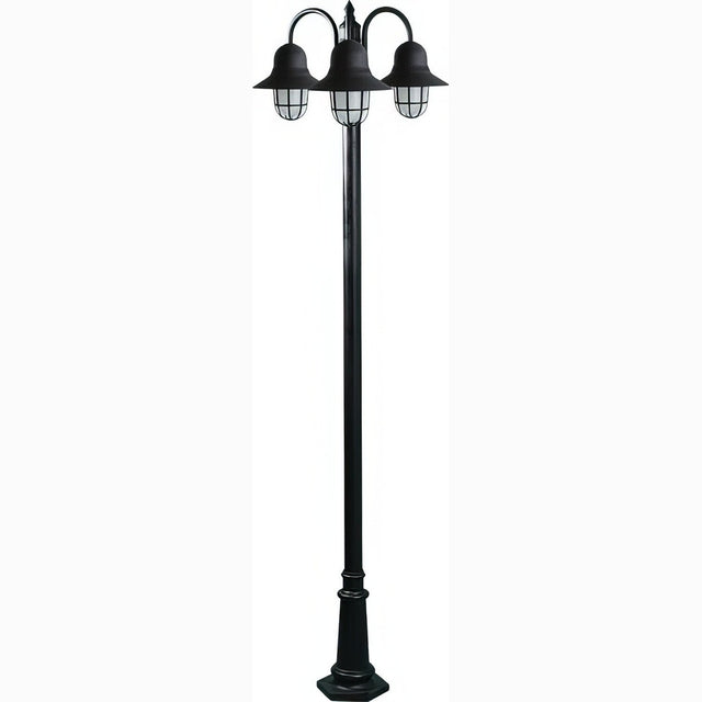 Dabmar Lighting GM9913-L27-27K-B black post light & pole