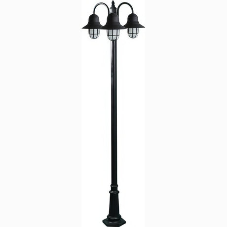 Dabmar Lighting GM9913-L27-40K-B black post light & pole
