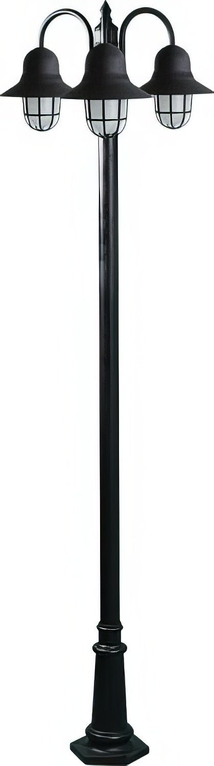 Dabmar Lighting GM9913-L54-30K-B black post light & pole