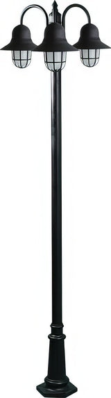 Dabmar Lighting GM9913-L54-30K-B black post light & pole