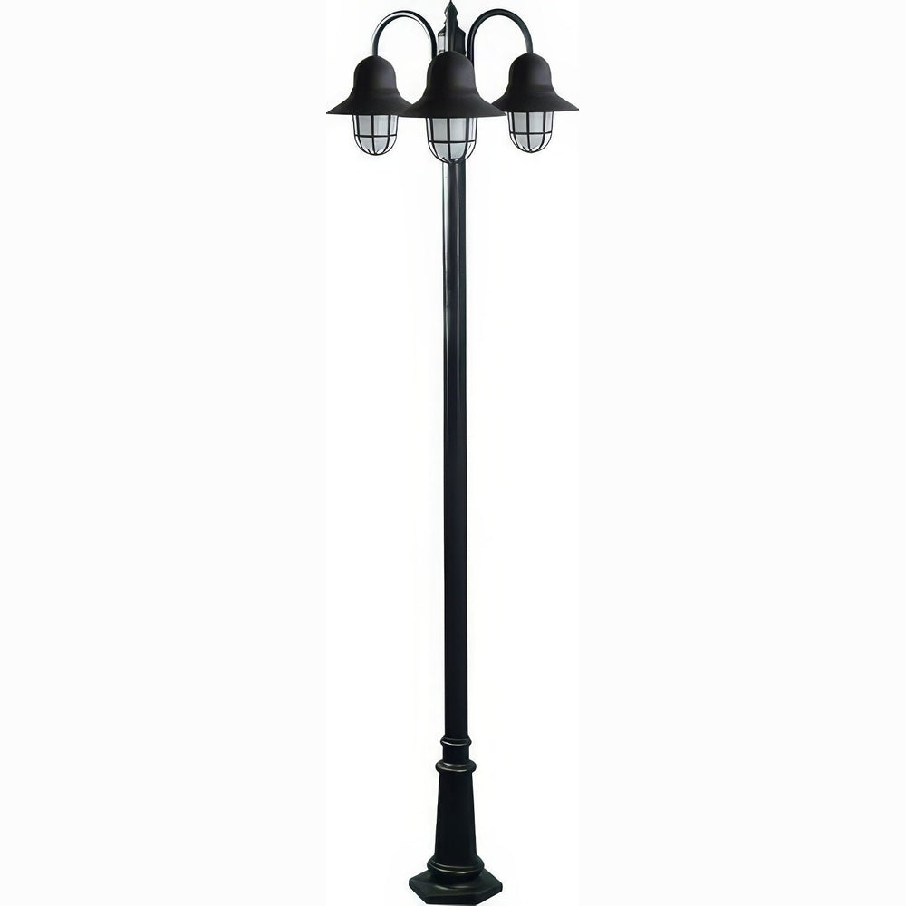 Dabmar Lighting GM9913-L54-65K-B black post light & pole