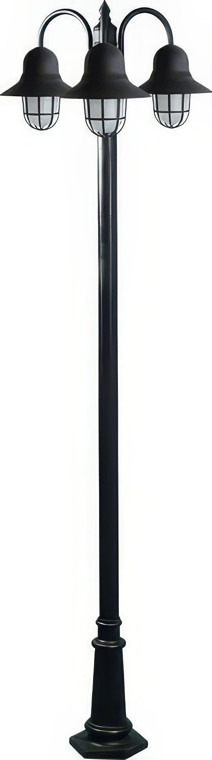 Dabmar Lighting GM9913-L54-65K-B black post light & pole