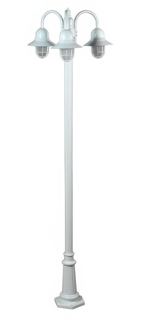 Dabmar Lighting GM9913-L54-65K-W white post light & pole