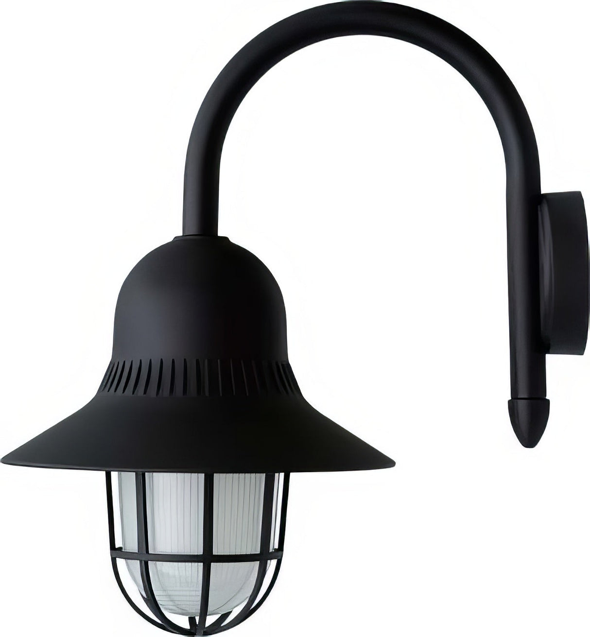 Dabmar Lighting GM997-L18-65K-B black outdoor wall light fixture