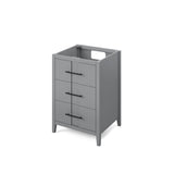 Jeffrey Alexander Katara 24" Grey Single Sink Bathroom Vanity with White Quartz Top - 8 in. Widespread Faucet Top - VKITKAT24GRWQR product image 2
