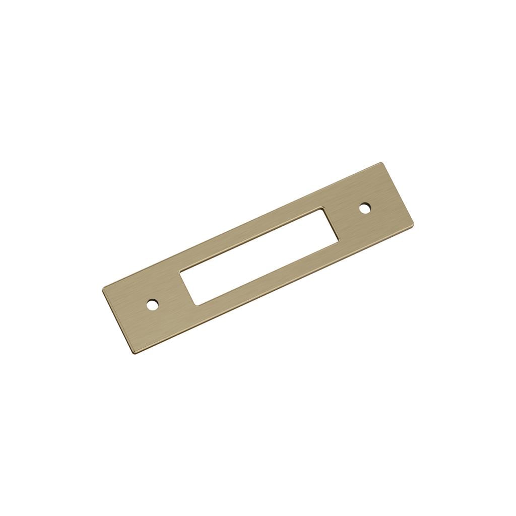 Amerock BP37782BBZ Medora 3-3/4 inch (96mm) Center-to-Center Rectangle Golden Champagne Cabinet Pull Backplate