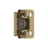 Amerock BPR8719BBZ 1/2 inch (13mm) Overlay Single Demountable Partial Wrap Golden Champagne Cabinet Hinge - 1 Pair