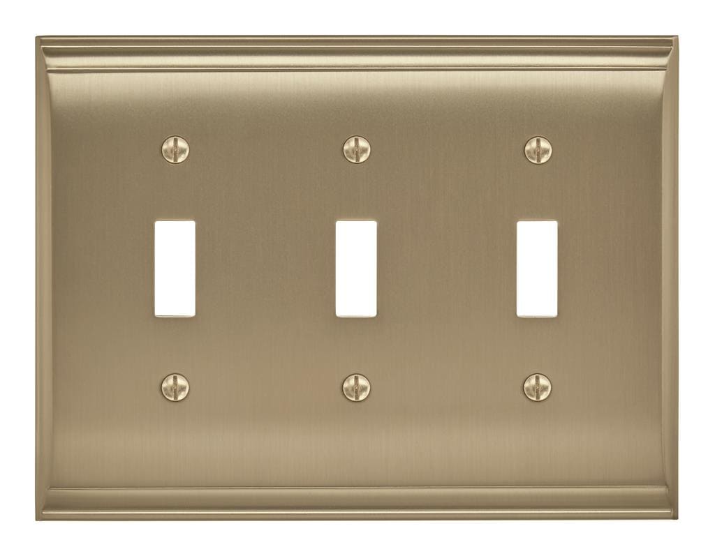 Amerock BP36502BBZ Candler 3 Toggle Golden Champagne Wall Plate