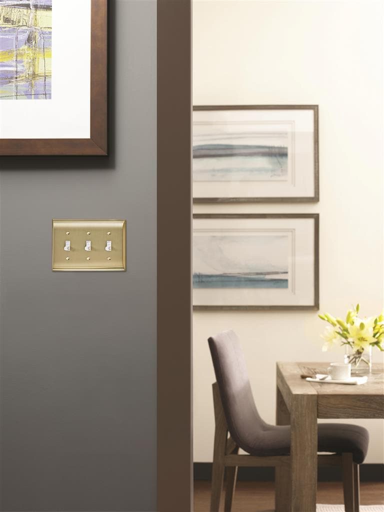 Amerock BP36502BBZ Candler Golden Champagne Wall Plate lifestyle view 1