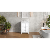 Jeffrey Alexander Katara 25" White Single Sink Bathroom Vanity with White Resin Top - 8 in. Widespread Faucet Top